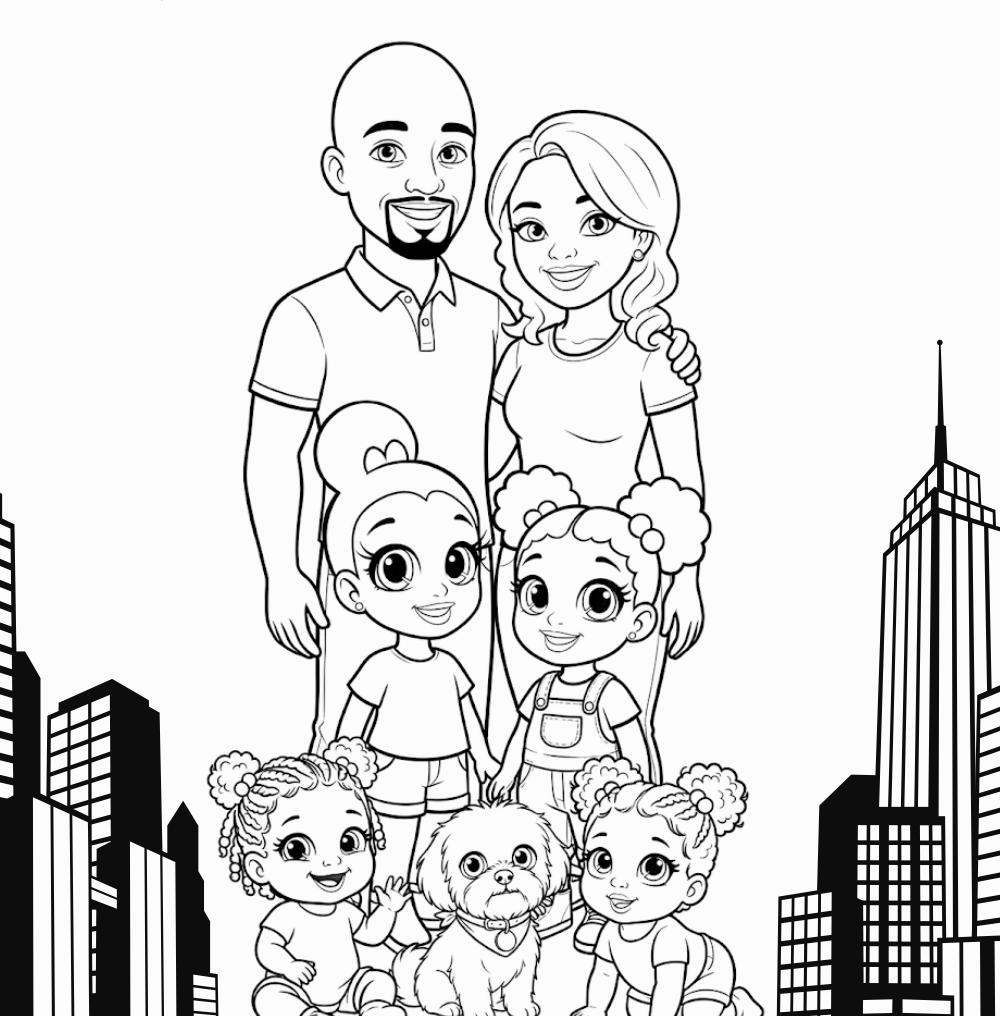 Fam Bam Fun - 10 Downloadable Coloring Book Pages