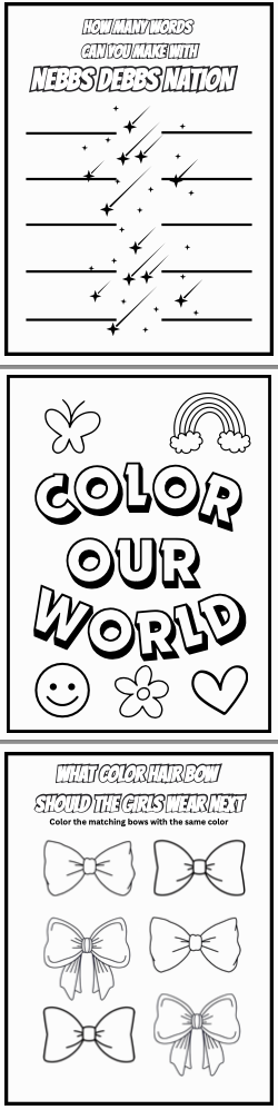 Get To Know Nebbs & Debbs - 10 Downloadable Activity Pages - Image 4